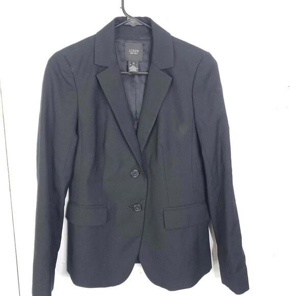 J Crew Blazer Womens 2 Super 120s Wool Career Office 2 Button Professional - Picture 1 of 10